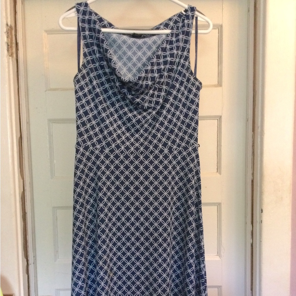 Super Flattering Jersey Dress with Draped Neckline